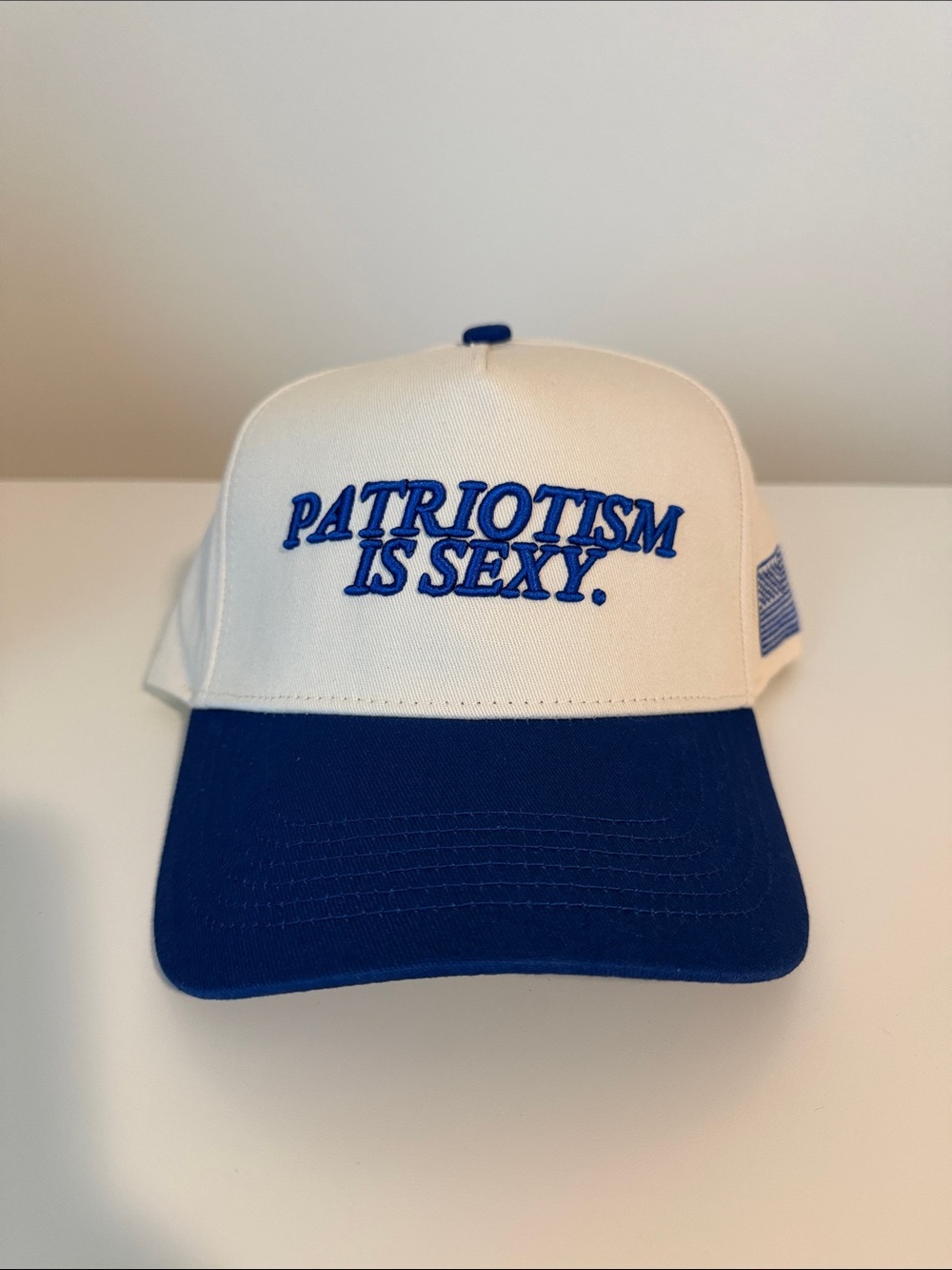 Patriotism Is Sexy Blue & White Trucker Hat